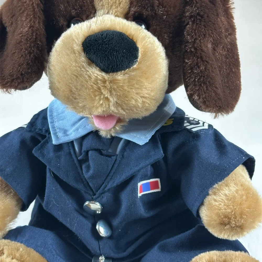 Build A Bear Workshop Dog Plush in USA Airforce Uniform SZ 15”